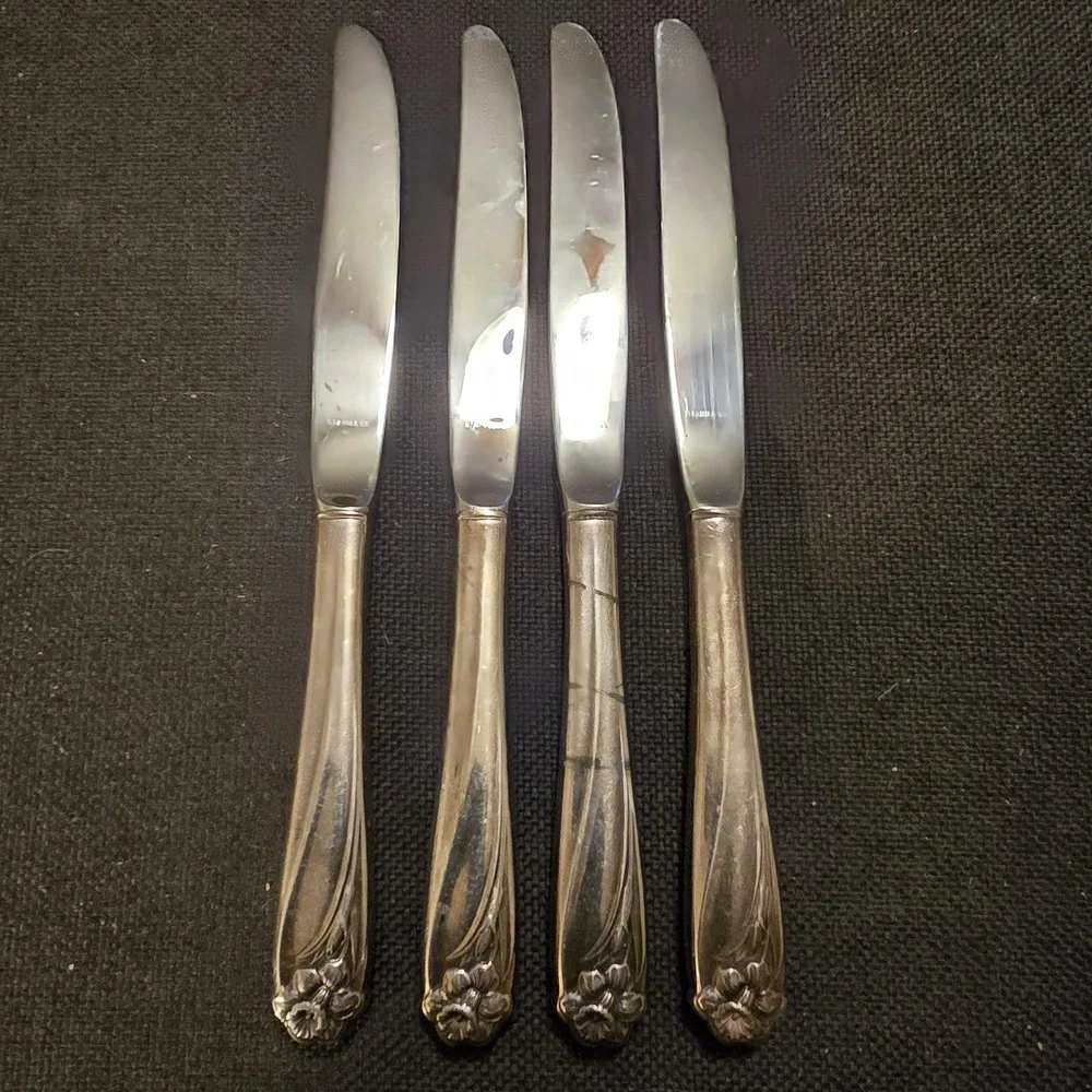 4 Silverplated DAFFODIL 9.5